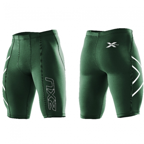 2XU Compressie short groen heren MA1931b MA1931bDKG/DKG